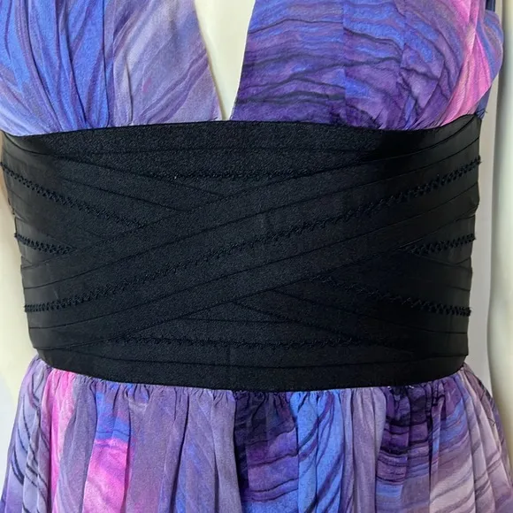 Elizabeth and James Purple Jana Silk Cocktail Dress