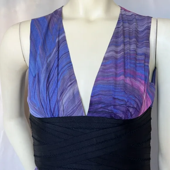 Elizabeth and James Purple Jana Silk Cocktail Dress