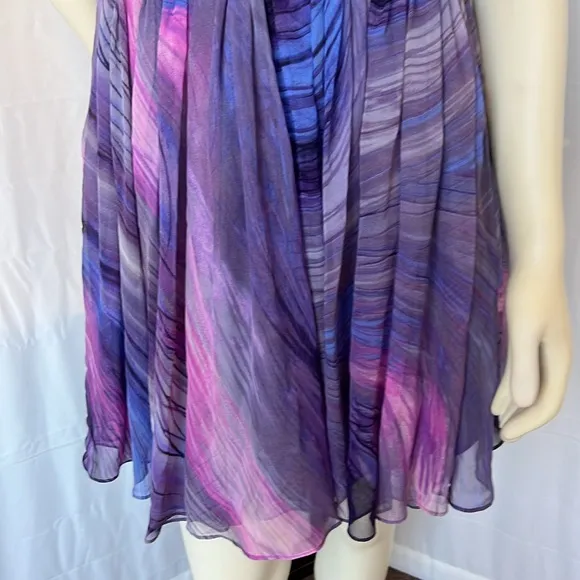 Elizabeth and James Purple Jana Silk Cocktail Dress