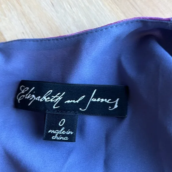 Elizabeth and James Purple Jana Silk Cocktail Dress
