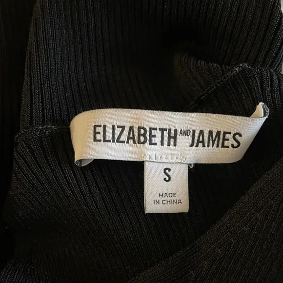 Elizabeth and James Renner Cutout Black Turtleneck Size Small