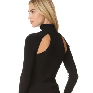 Elizabeth and James Renner Cutout Black Turtleneck Size Small
