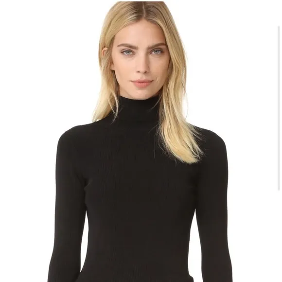 Elizabeth and James Renner Cutout Black Turtleneck Size Small