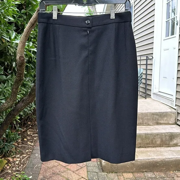 Escada Black Wool Skirt
