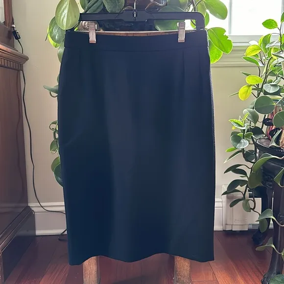 Escada Black Wool Skirt