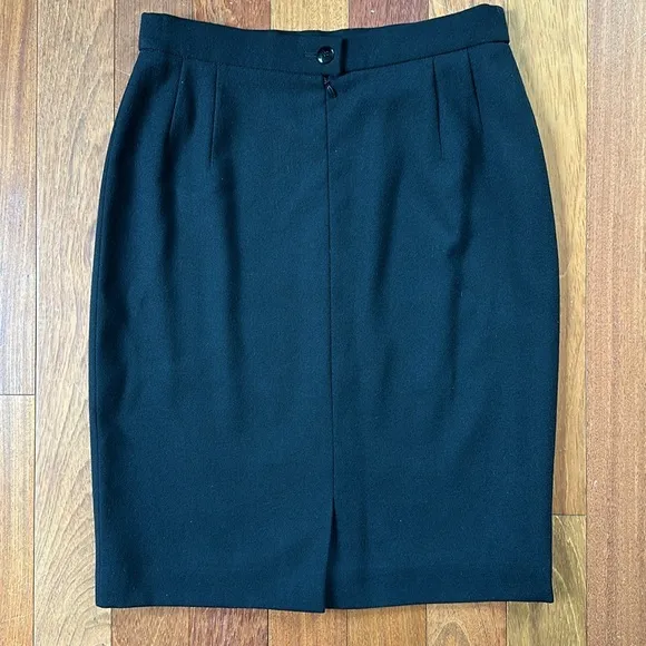 Escada Black Wool Skirt