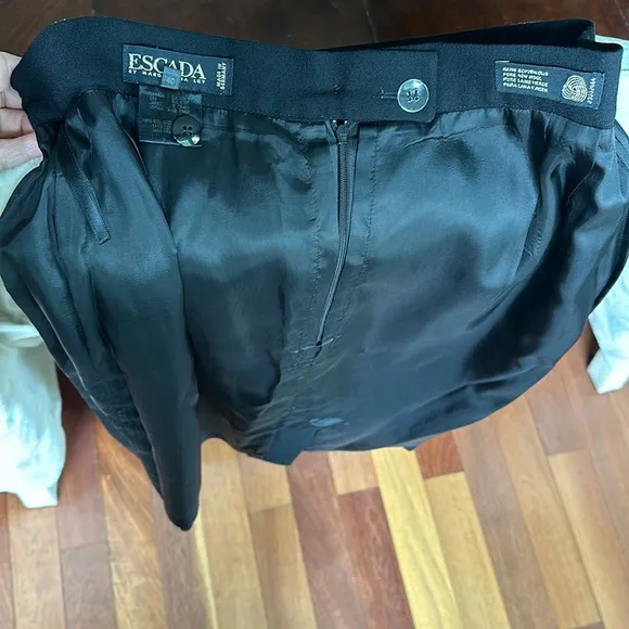 Escada Black Wool Skirt