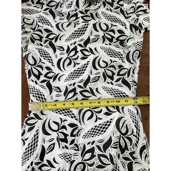 EUC Lulu’s The Letter Lace Fit &amp; Flare Black &amp; White Dress XS​​​