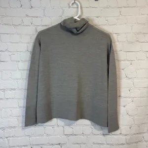 Everlane Gray Turtleneck Sweater Relaxed Fit Knit 100% Wool