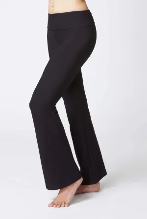 Extra Strong Compression Bootcut with Figure Firming and Fold Down Waist Black