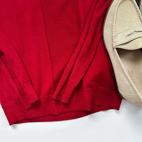Faconnable Red Wool Long Sleeve Turtleneck Sweater Size X-Small