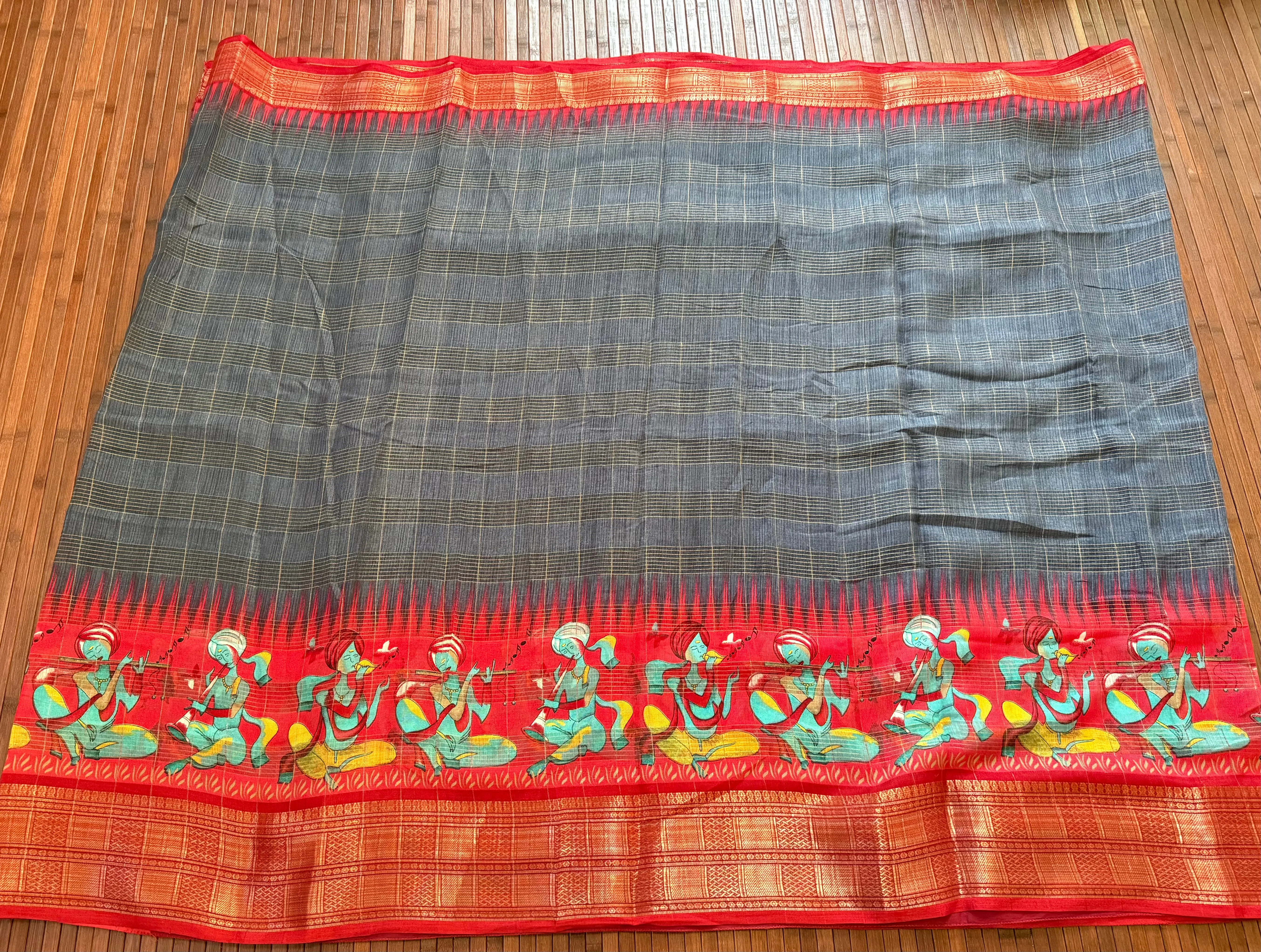 Fancy Jute Linen Saree