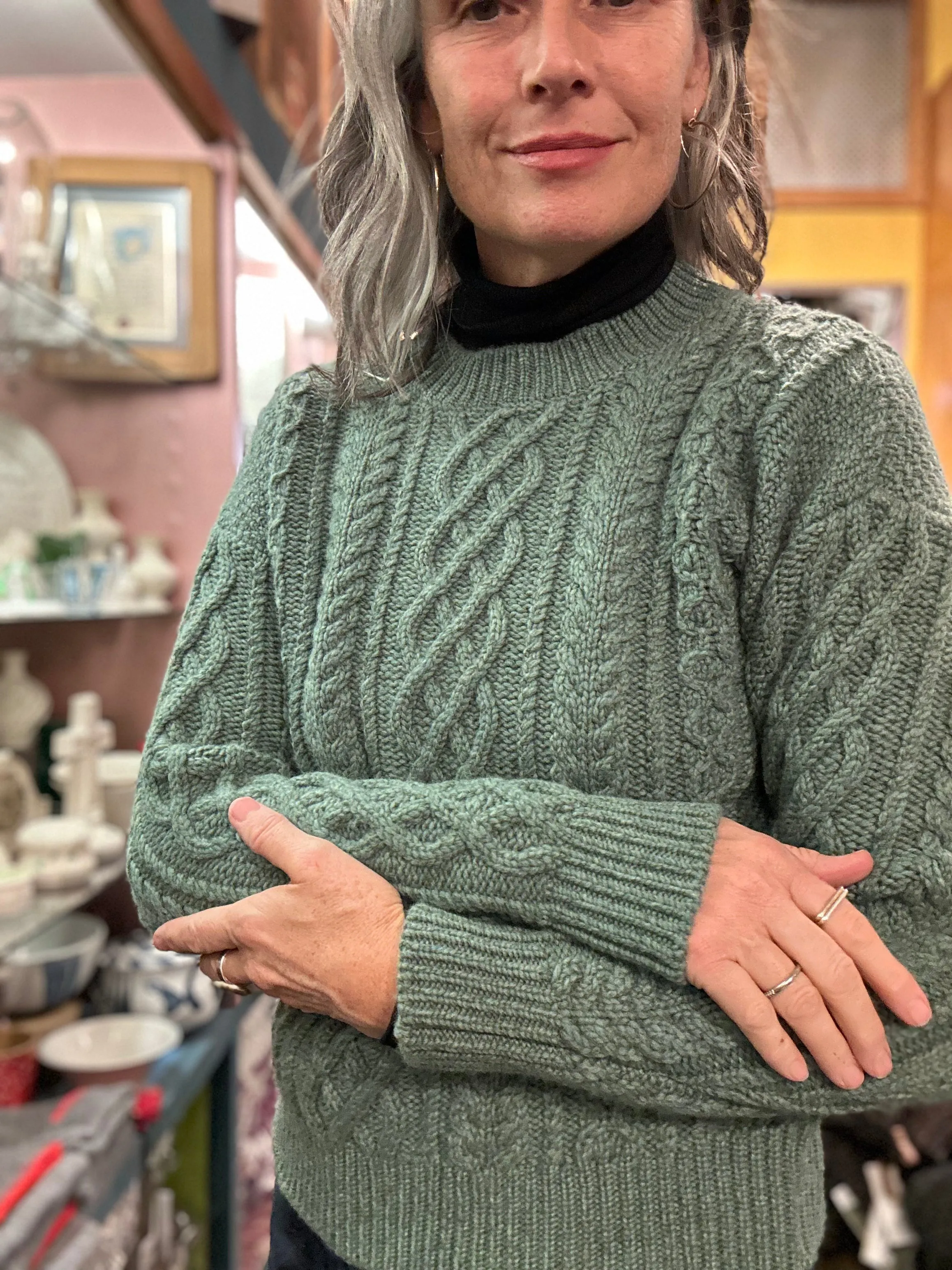 Fisherman Ladies Supersoft Aran Crew