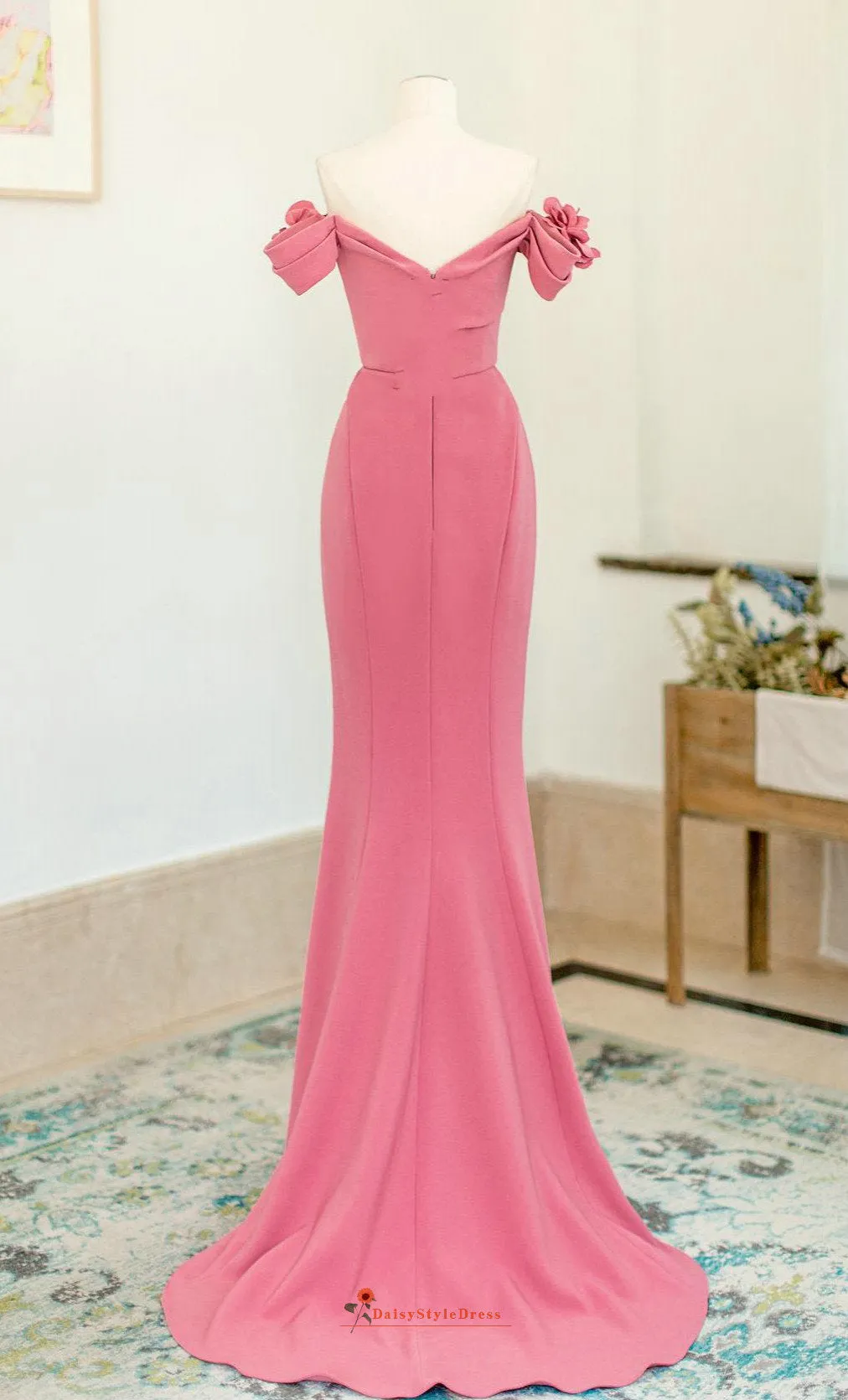 Fit and Flare Dusty Pink Prom Dress