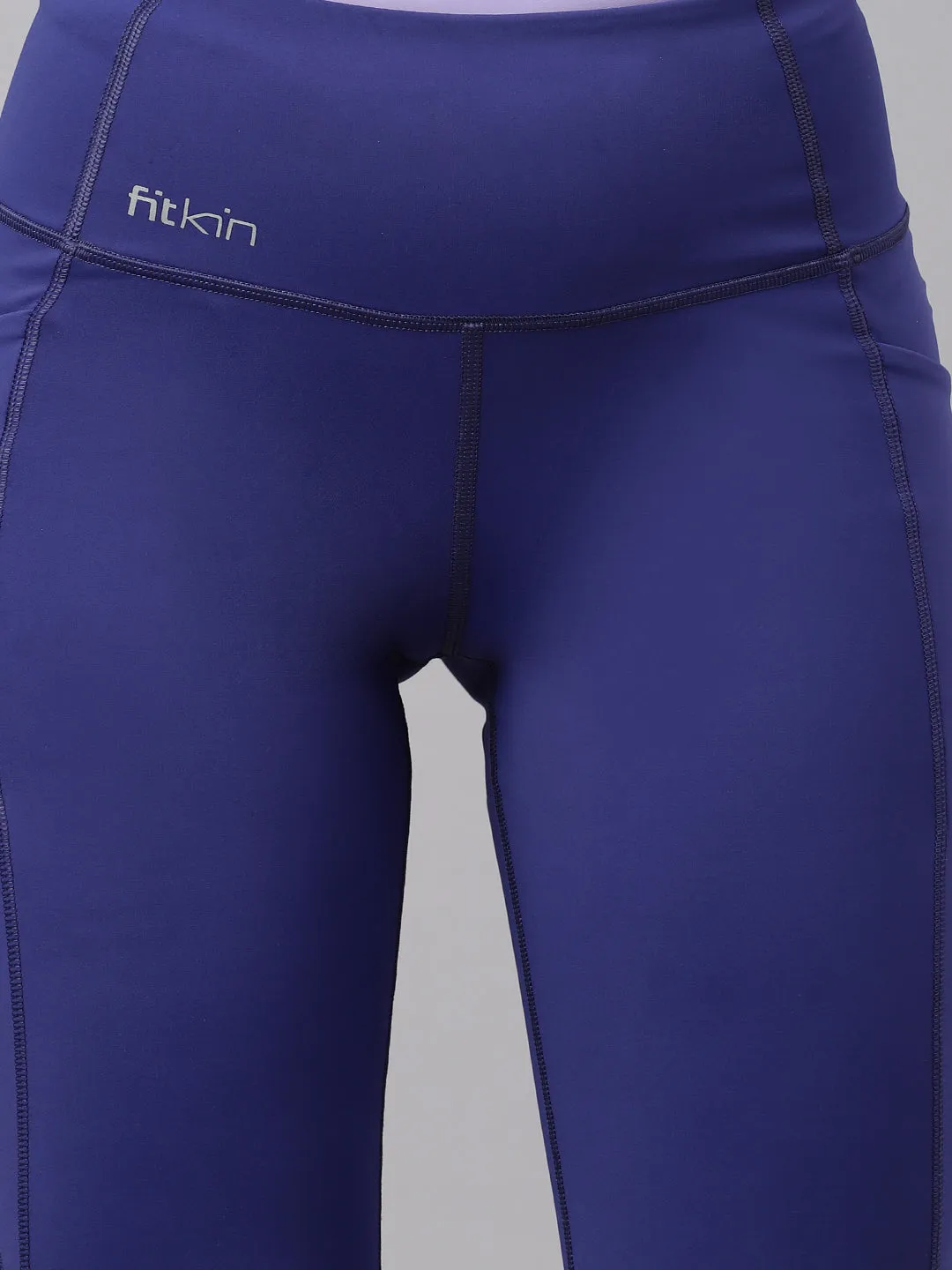 Fitkin Women's Blue Back Pocket Bootcut Trackpant