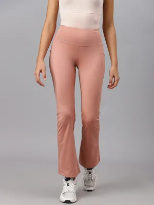 Fitkin Women's Nude Back Pocket Bootcut Trackpant