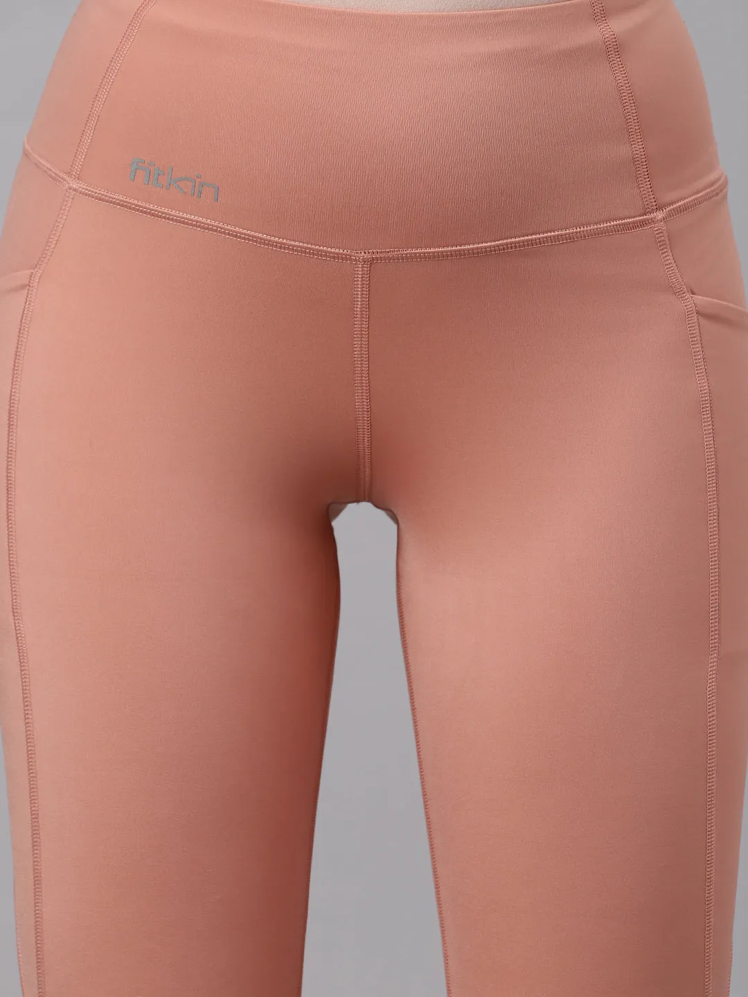 Fitkin Women's Nude Back Pocket Bootcut Trackpant