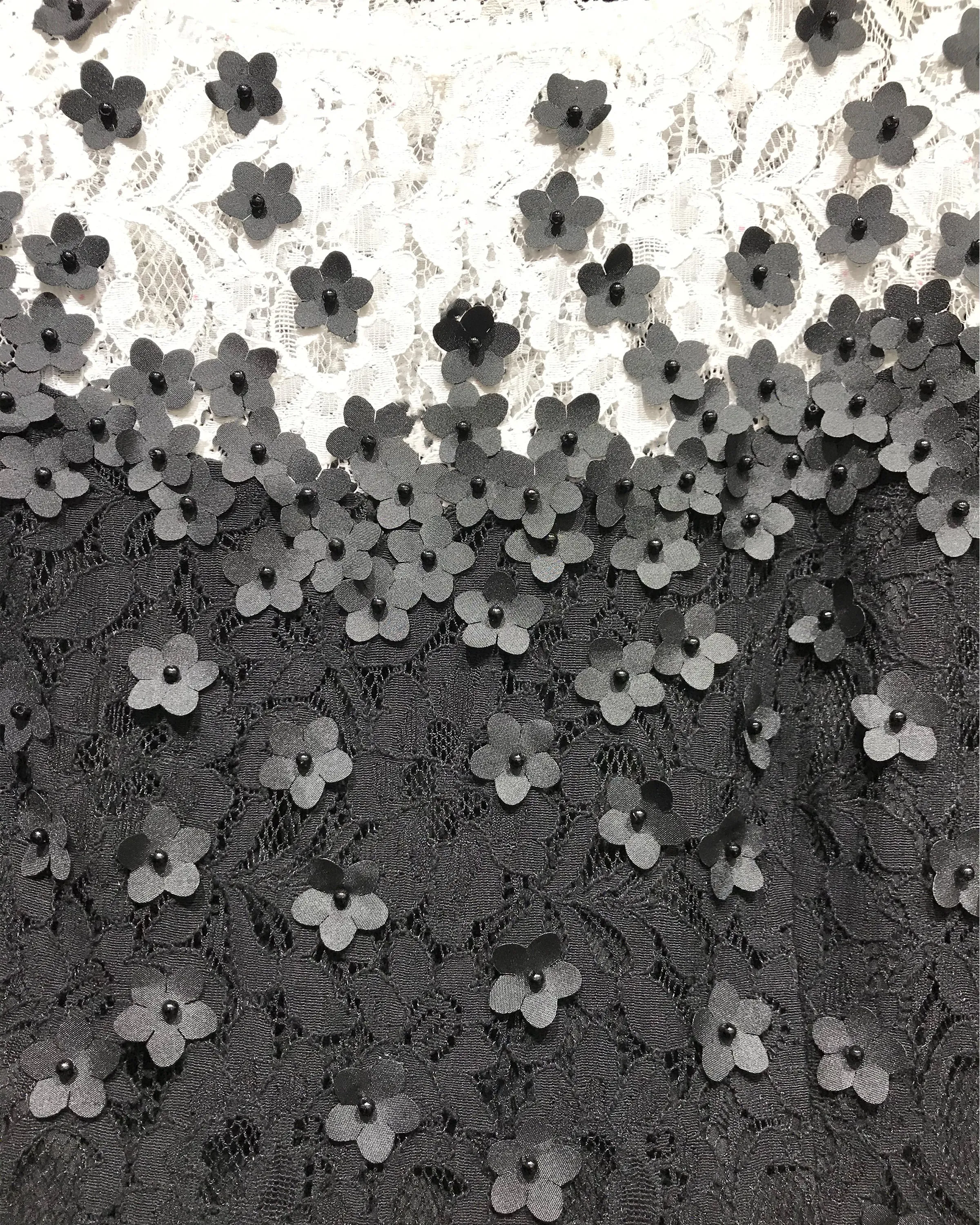 Floral Appliqué Lace Handkerchief Dress
