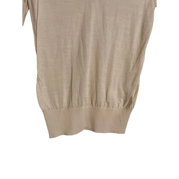 Forte Forte 100% Virgin Wool V-Neck Cream Sweater Womans 0