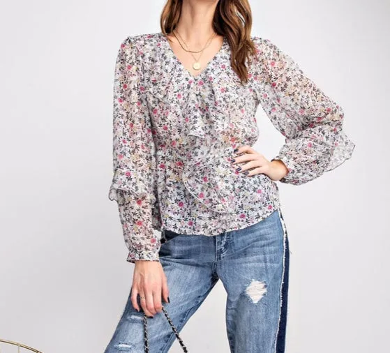 Frances Floral print blouse