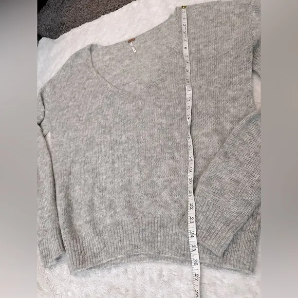 FREE PEOPLE Gossamer V-Neck Alpaca Wool Sweater