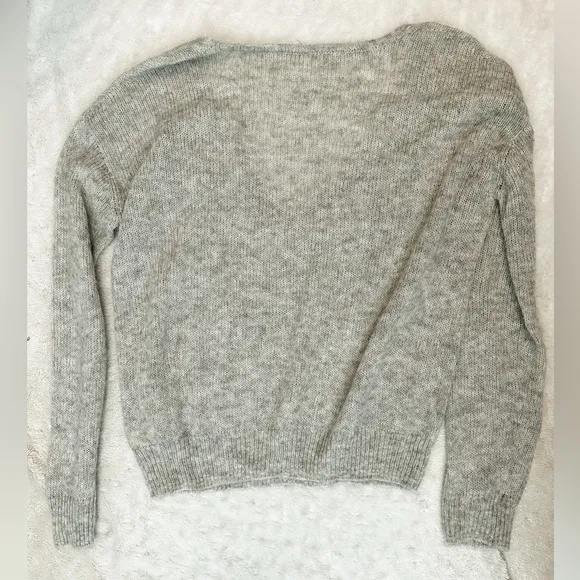 FREE PEOPLE Gossamer V-Neck Alpaca Wool Sweater