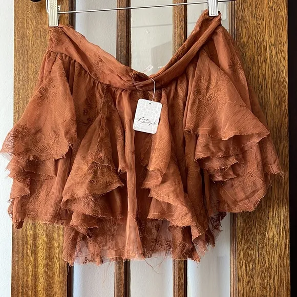 Free People Grace Mini Skirt Brown