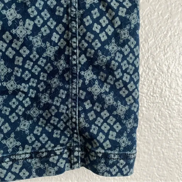 FREE PEOPLE Modern Femme Indigo Combo Mini Skirt