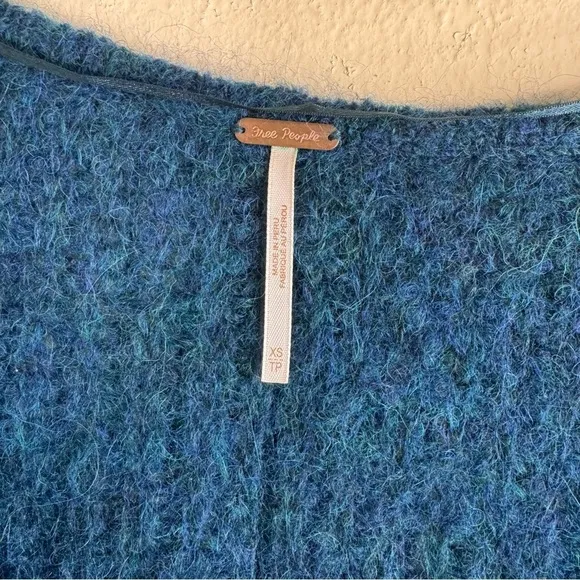 Free People Moonbeam V Neck Oversized Alpaca Blend Sweater Size: X-Small