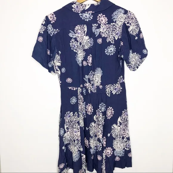 Free People- NWT Blue Hawaiian Fit &amp; Flare dress