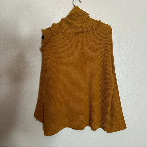 Free People On My Side Turtleneck Sweater Mustard Yellow Women’s Extra Small XS