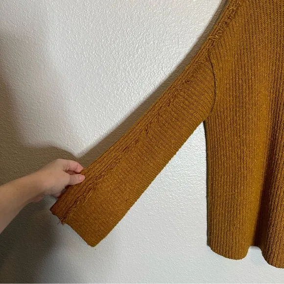 Free People On My Side Turtleneck Sweater Mustard Yellow Women’s Extra Small XS