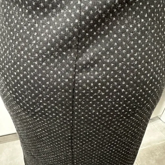 Free People Skirt Womens medium Black Gray Ludlow Midi Pencil Textured Dot Knit