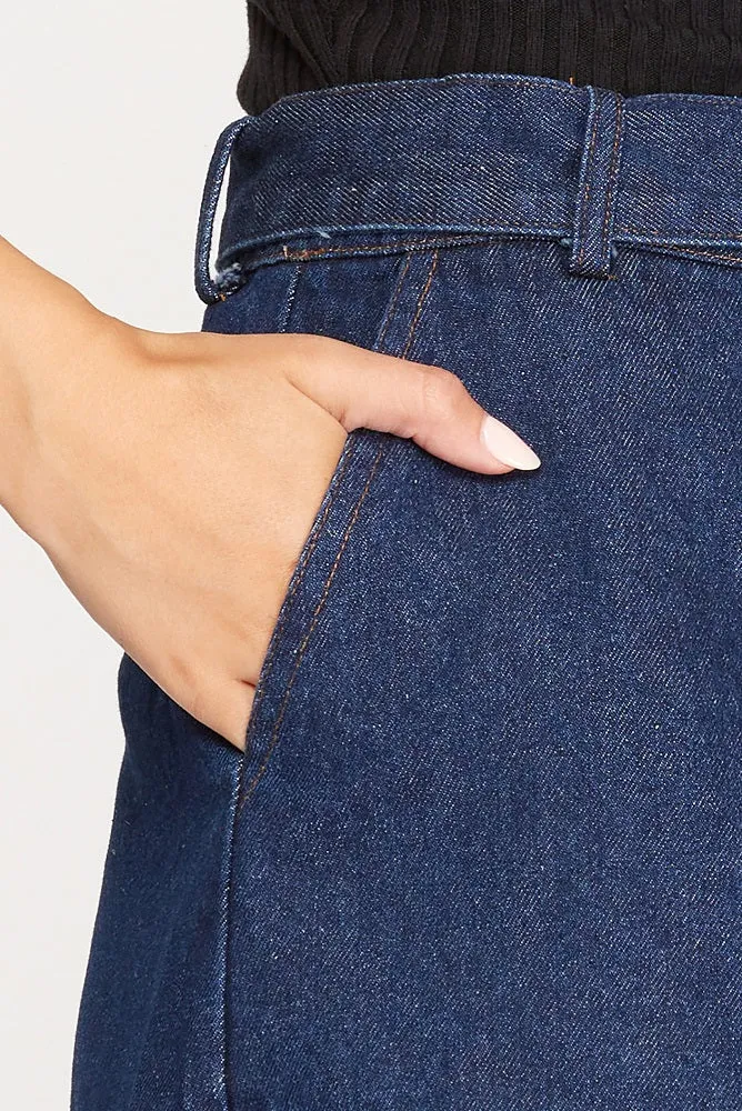 Freida Denim Wrap Skort with Tie