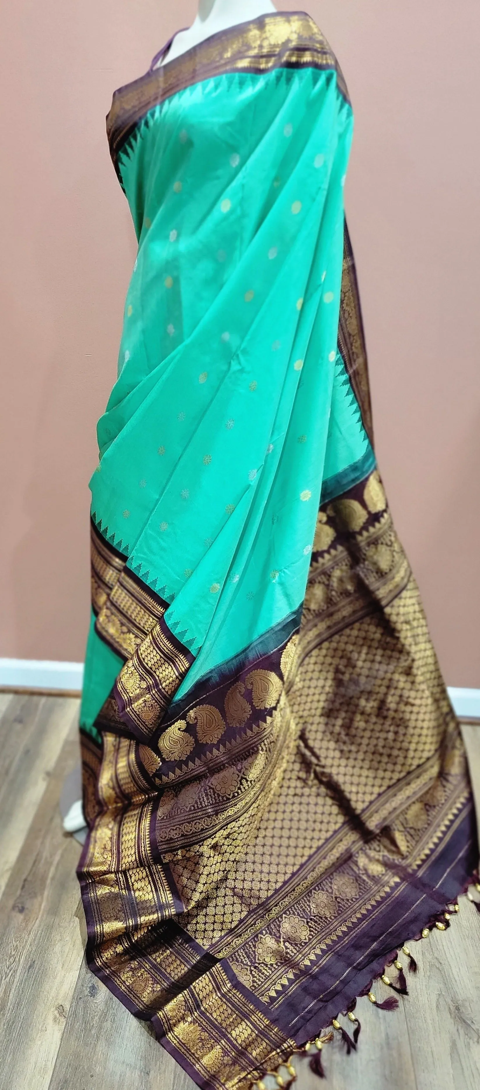 Gadwal Pattu Saree w/ Custom Blouse
