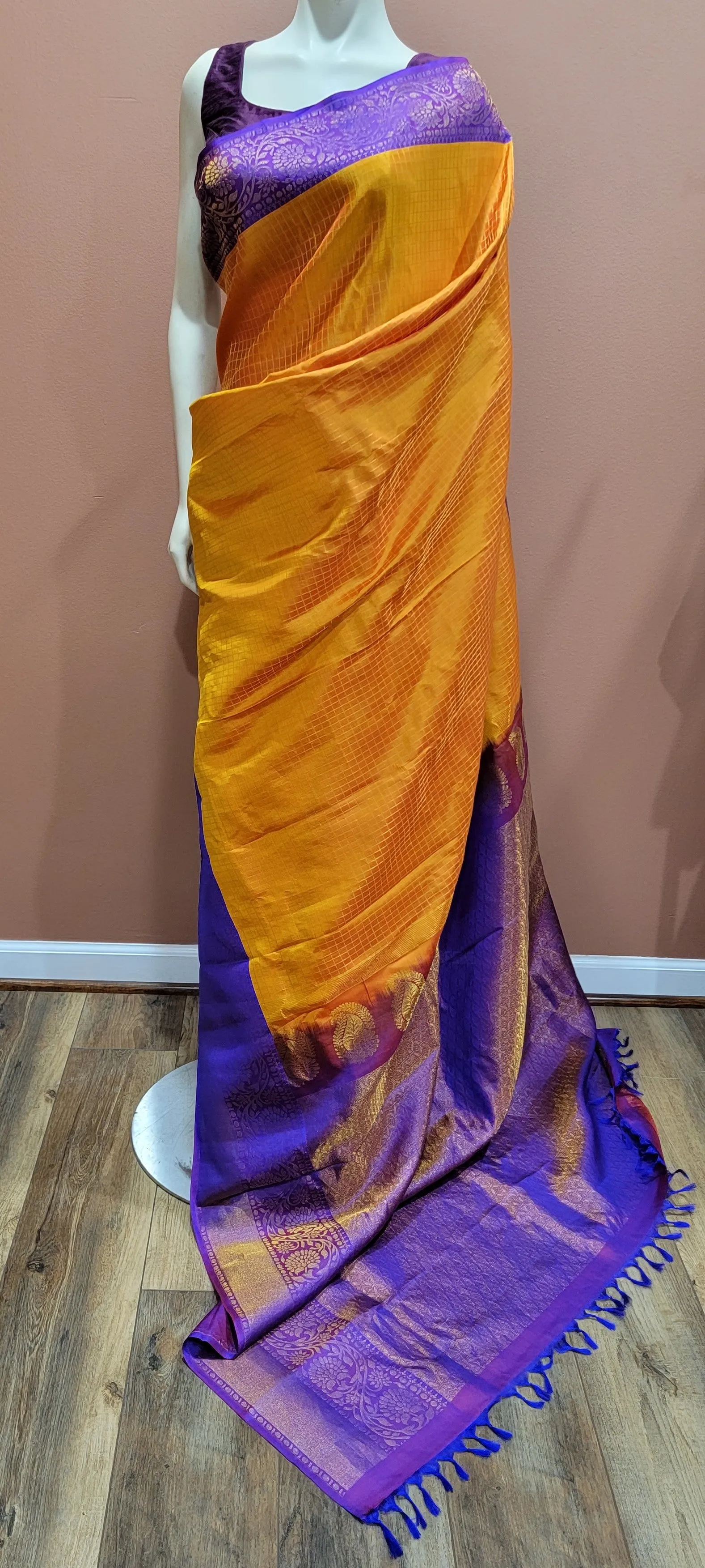 Gadwal Pattu Saree w/ Custom Blouse