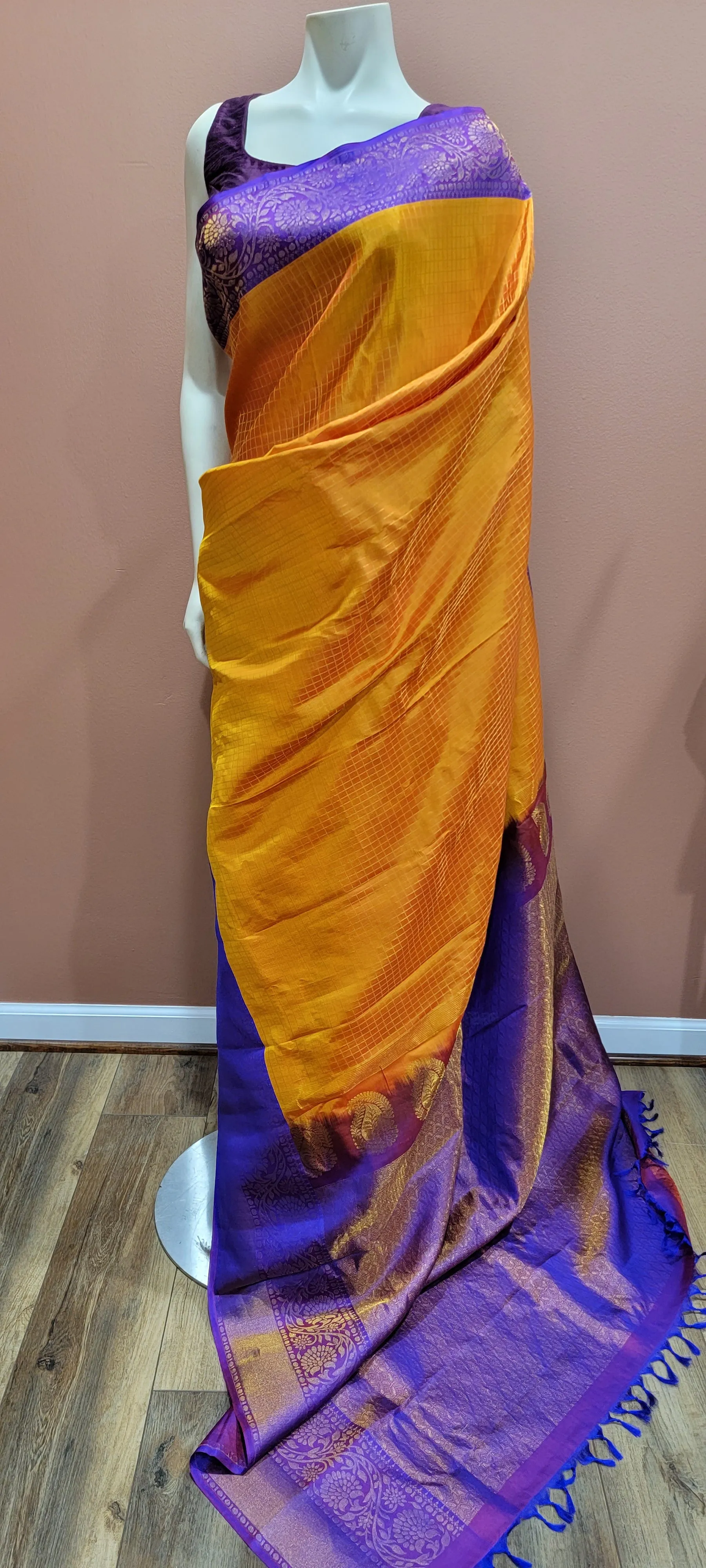 Gadwal Pattu Saree w/ Custom Blouse