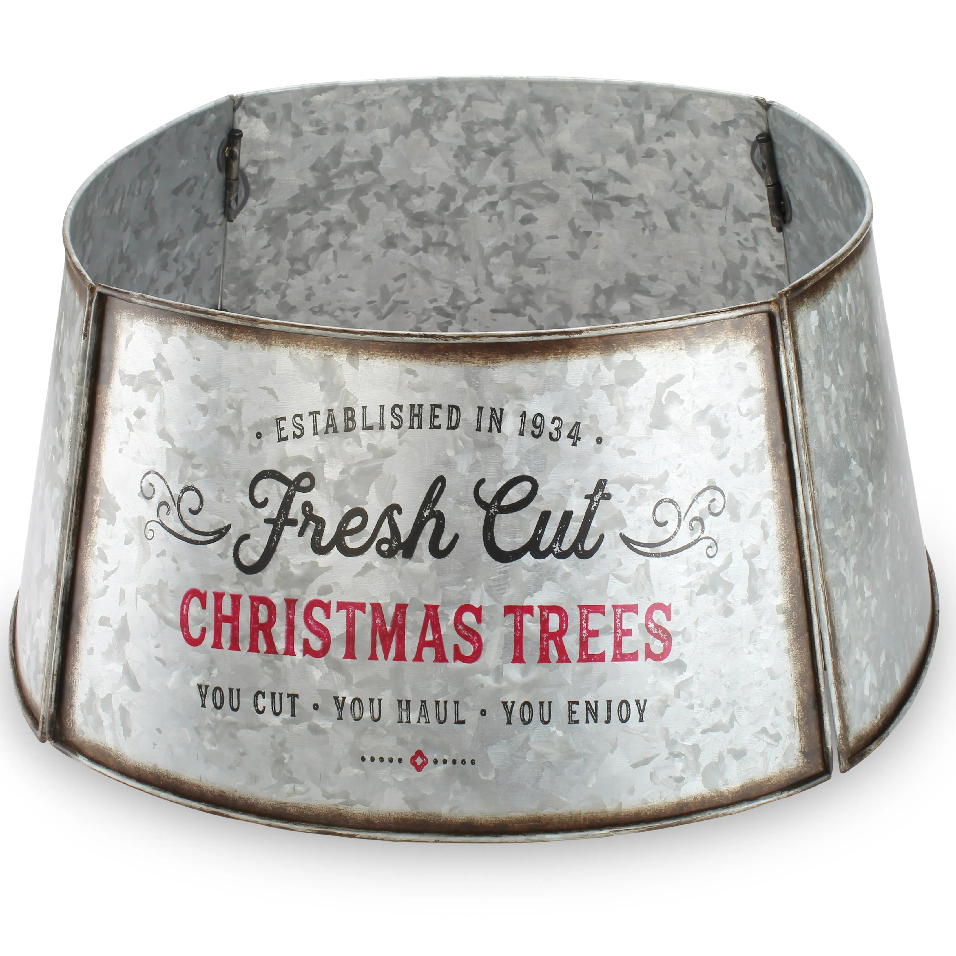 Galvanized Metal Christmas Tree Collar