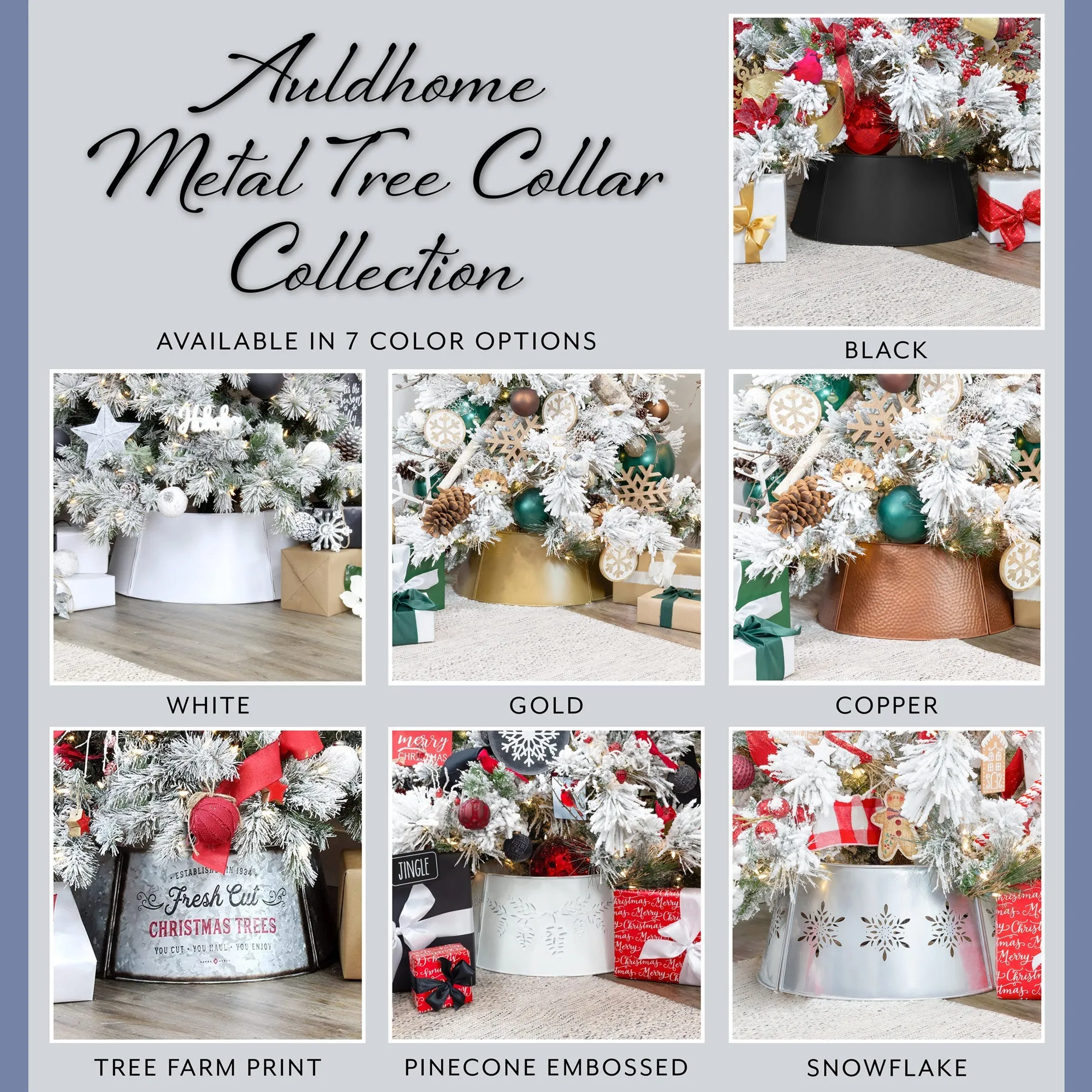 Galvanized Metal Christmas Tree Collar