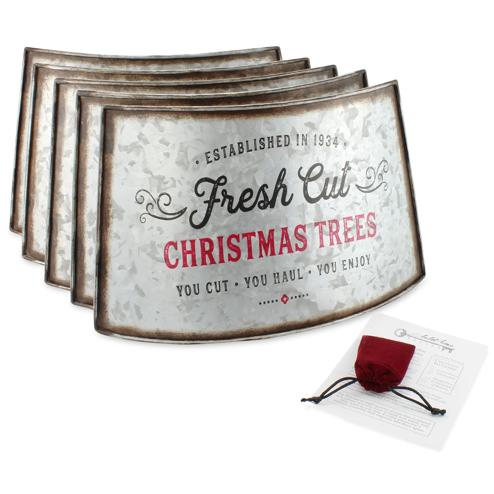 Galvanized Metal Christmas Tree Collar
