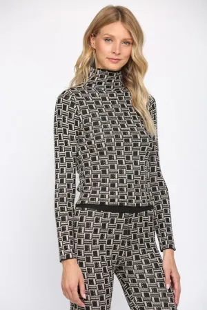 Geo turtleneck sweater
