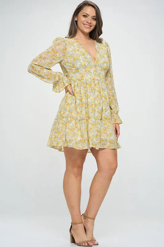 Gianna Mini Dress - Mustard