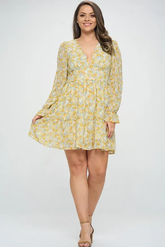 Gianna Mini Dress - Mustard