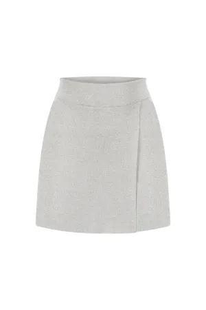 GLITTERED MINI SHORT SILVER