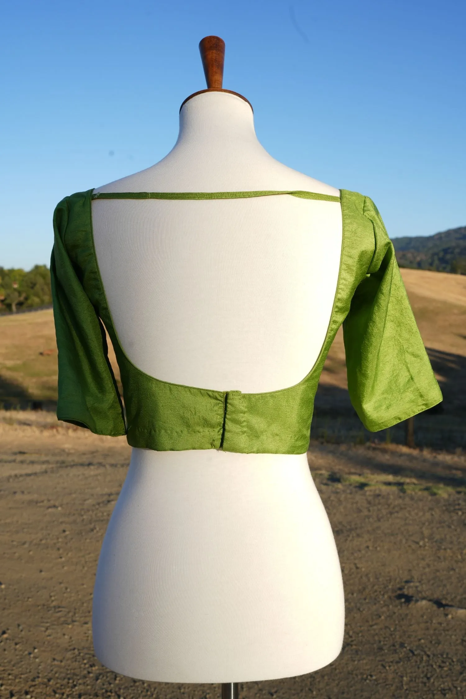 Green Silk Blouse