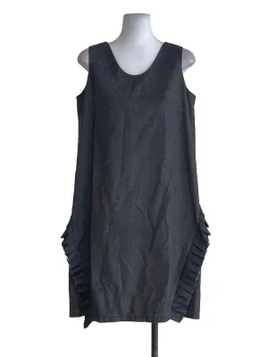 Grey Ruffle Shift Dress