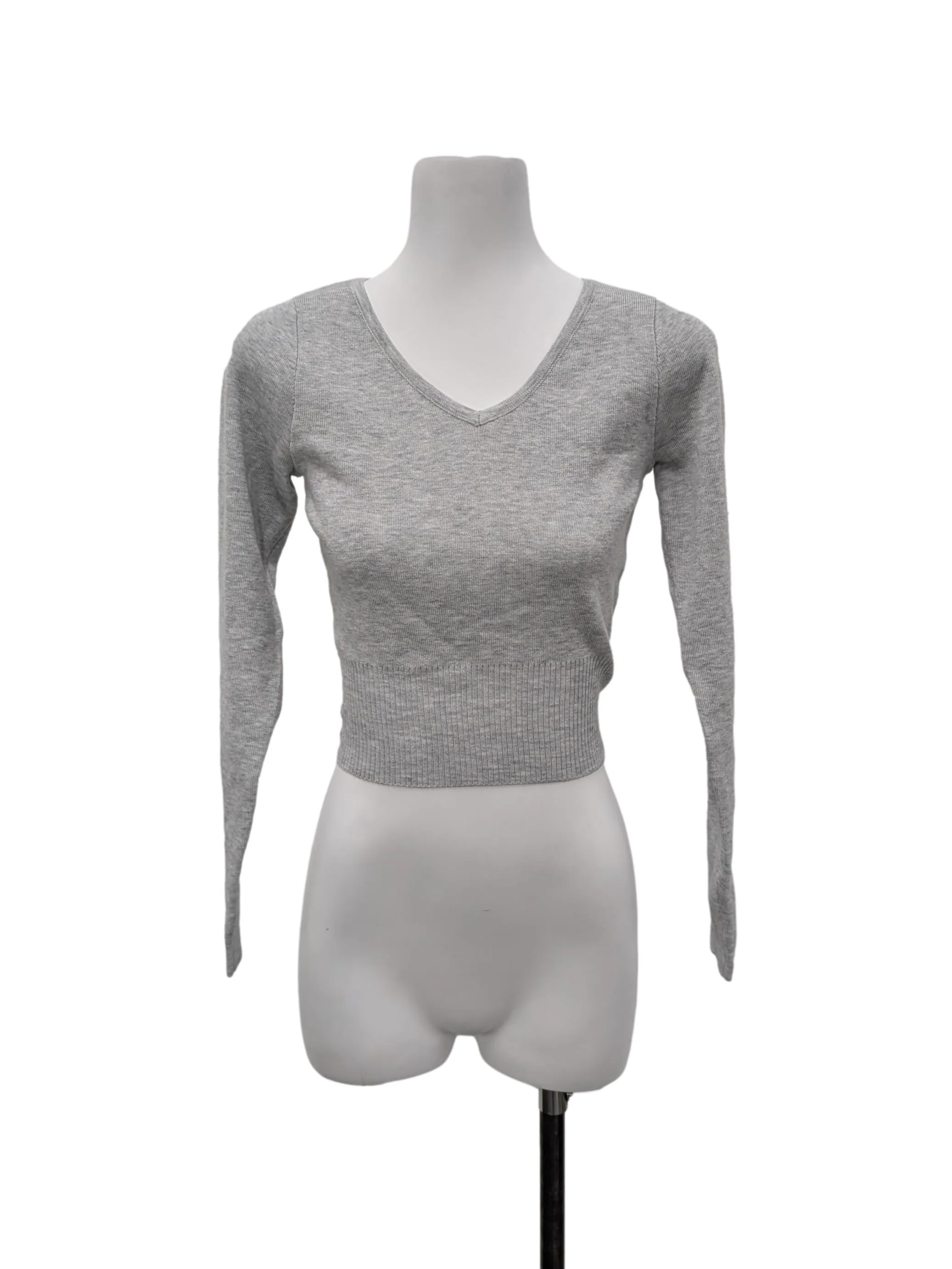 Grey V-Neck Sweater