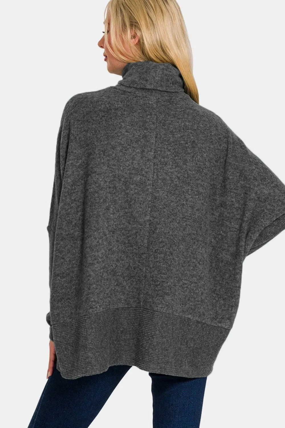 Hacci Turtleneck Sweater - Black
