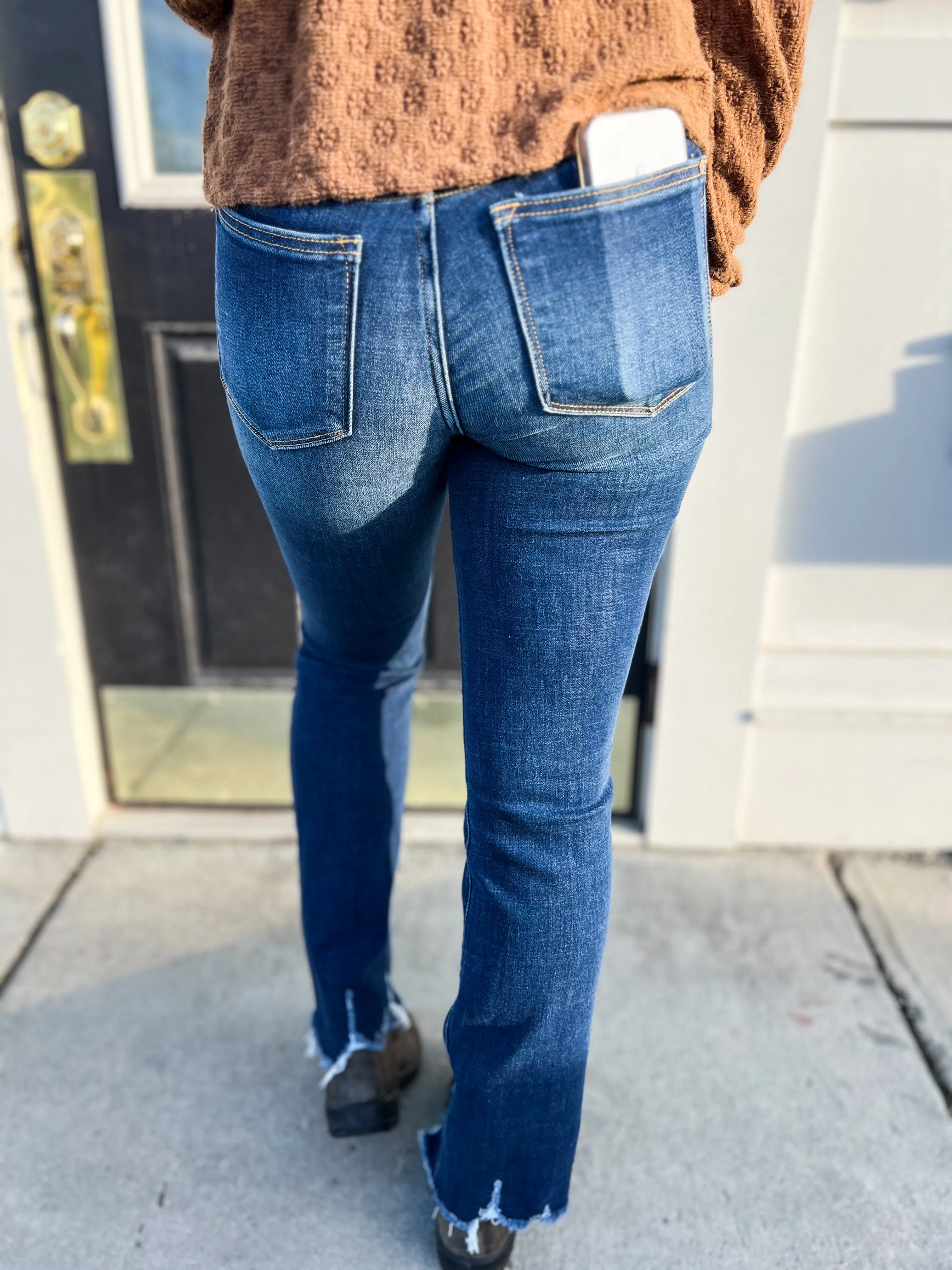 Hailey Mid Rise Non-Distressed Hem Bootcut