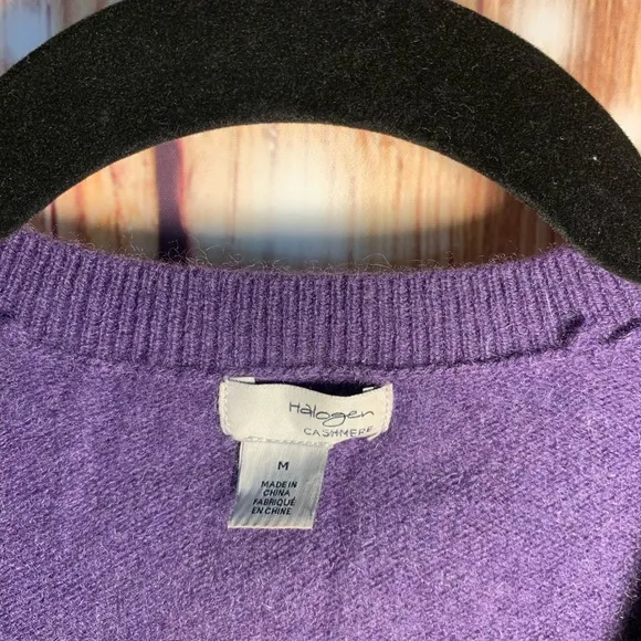 Halogen 100% Cashmere Size Medium Purple